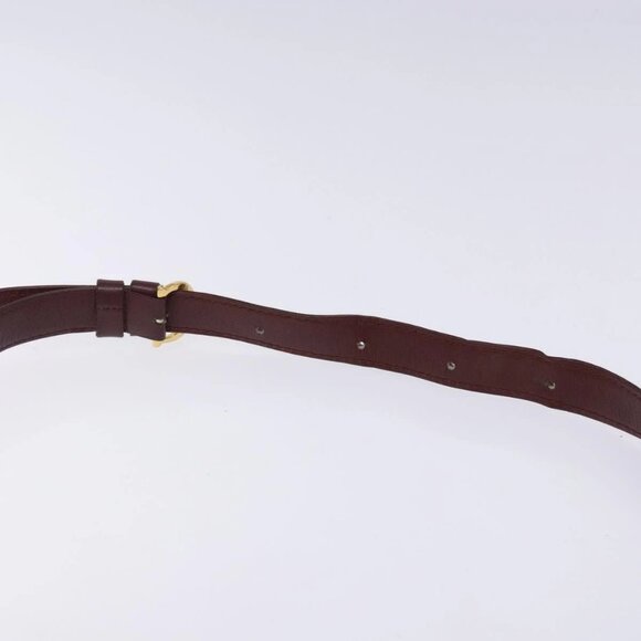 CARTIER Must Line Shoulder Bag Leather Bordeaux Gold Auth - Picture 6 of 15